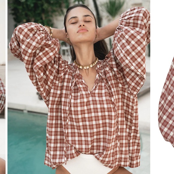 Daughters of India, poet blouse, great condition, M - Picture 2 of 5